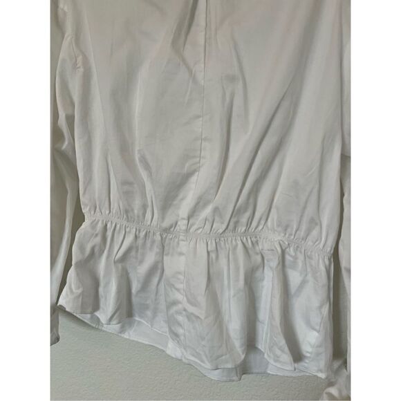 Modern Citizen Long Sleeve Twist Front Blouse in White NEW - Picture 7 of 8